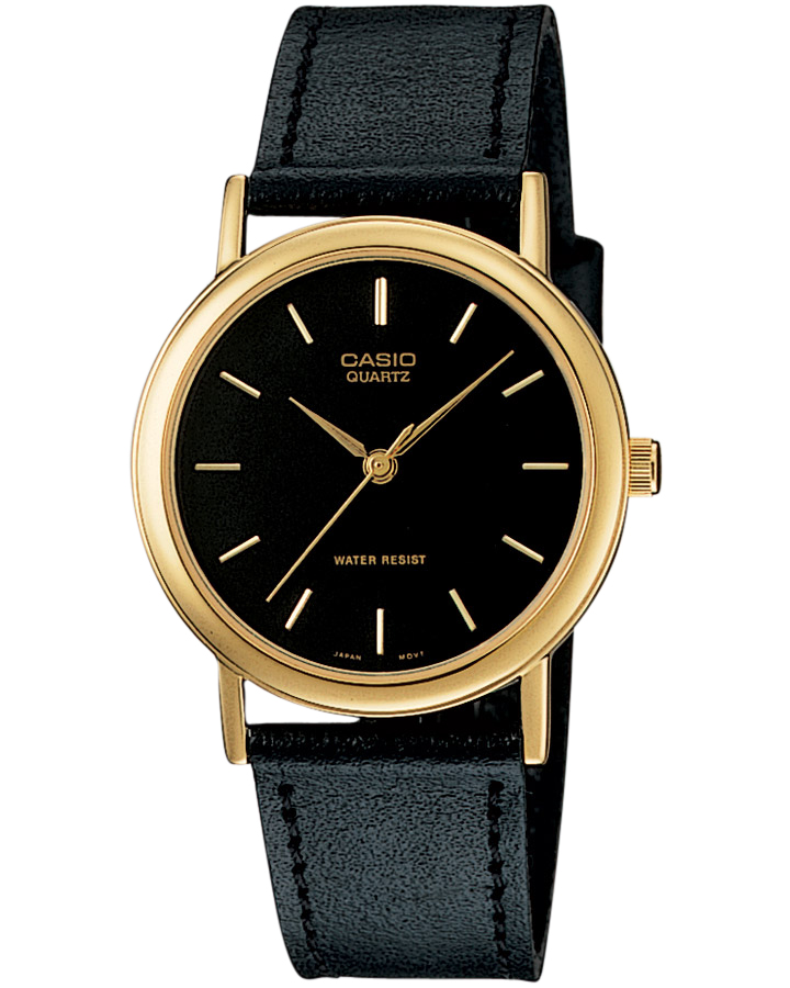 gold casio watch on wrist