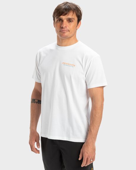 WHITE MENS CLOTHING QUIKSILVER T-SHIRTS + SINGLETS - UQMZT03294-WBB0