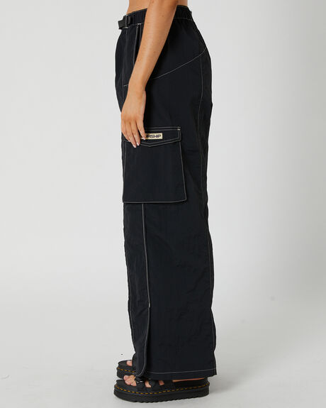 WASHED BLACK WOMENS CLOTHING WORSHIP PANTS - WWORH23-402BWWBLK