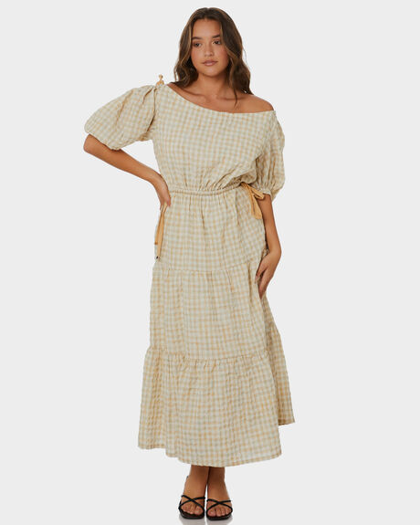 MARIGOLD CHECK WOMENS CLOTHING MON RENN DRESSES - MRHS21102MAR