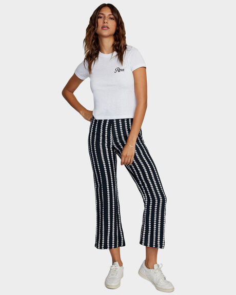 RVCA BLACK WOMENS CLOTHING RVCA PANTS - AVJNP00181-RVB
