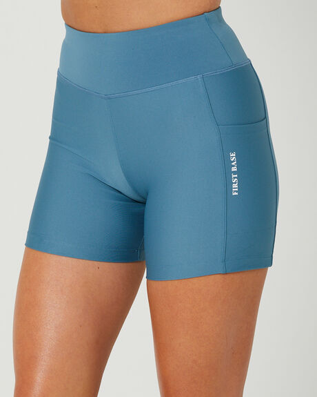BLUE WOMENS ACTIVEWEAR FIRST BASE SHORTS - FB181577S-0