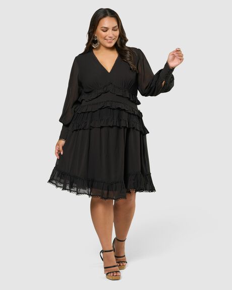 BLACK WOMENS CLOTHING THE POETIC GYPSY DRESSES - CPAW24209001-10