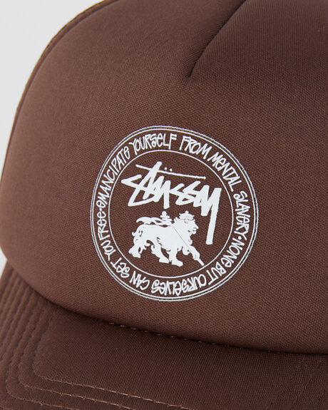 BROWN MENS ACCESSORIES STUSSY HEADWEAR - ST735000BRN