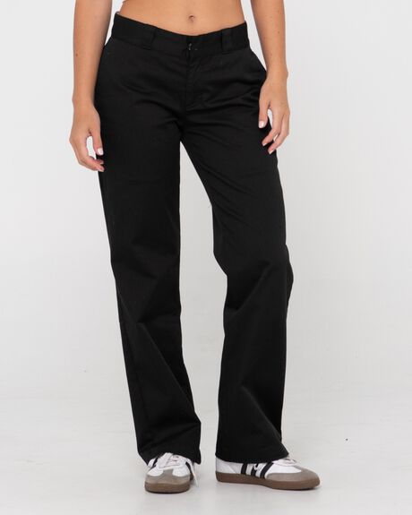 BLACK WOMENS CLOTHING RUSTY PANTS - S23-PAL1372-BLK-10