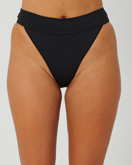 Swell Core High Waisted Bikini Bottoms Black - Black