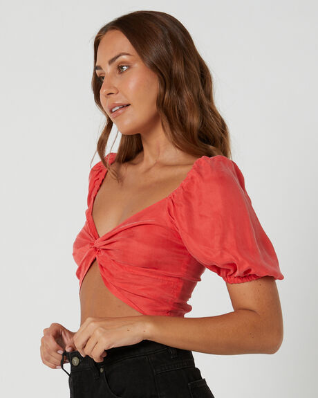 SCARLET RED WOMENS CLOTHING THE HIDDEN WAY TOPS - HWWW23475-RED