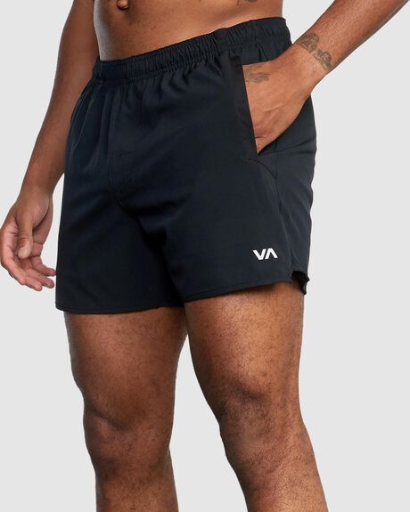 BLACK MENS CLOTHING RVCA SHORTS - AVYWS00227-BLK