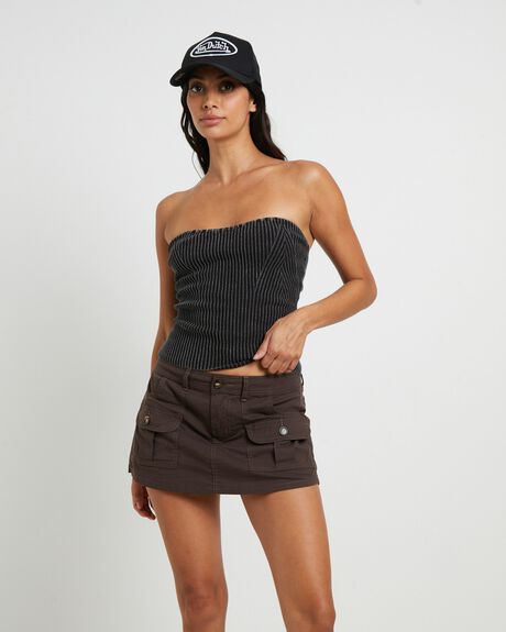 BLACK WOMENS CLOTHING NEON HART TOPS - 1000105603-BLK-XXS