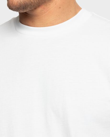 WHITE MENS CLOTHING QUIKSILVER T-SHIRTS + SINGLETS - UQYZT05485-WBB0