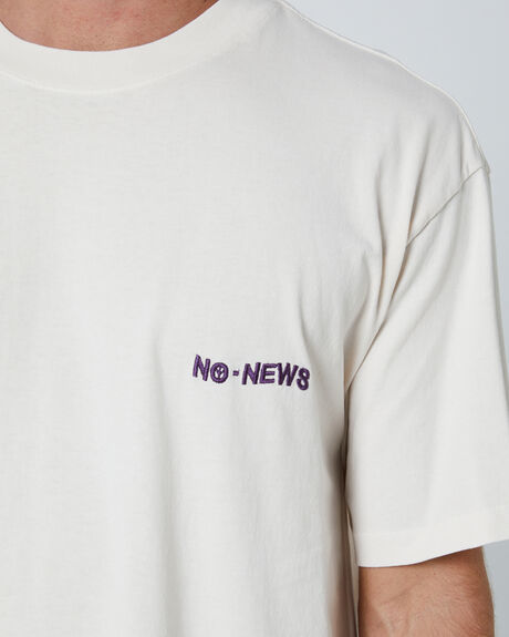 WHITE MENS CLOTHING NO NEWS T-SHIRTS + SINGLETS - NNMS23205OFW