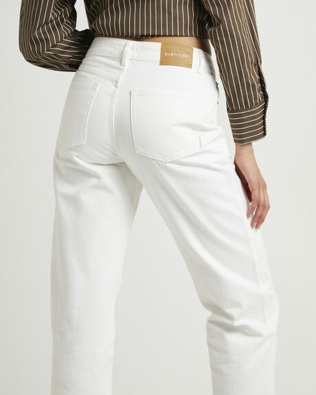 CREAM WOMENS CLOTHING SUBTITLED JEANS - SBWW24654-WHT