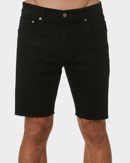 Mens black discount skinny jean shorts
