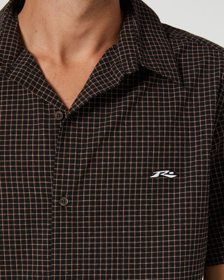 BLACK MENS CLOTHING RUSTY SHIRTS - WSM1102BLK