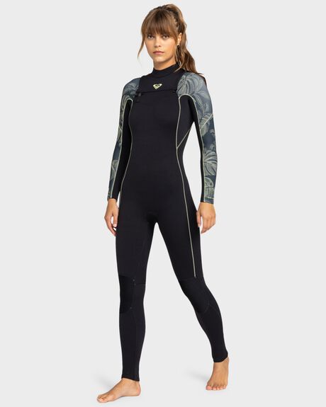 ANTHRACITE THE PALMS WETSUIT SURF WOMENS ROXY STEAMERS - ERJW103135-KVJ6