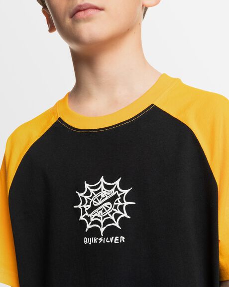 BLACK KIDS YOUTH BOYS QUIKSILVER T-SHIRTS + SINGLETS - UQBZT03452-KVJ0