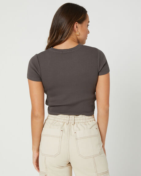 CHARCOAL WOMENS CLOTHING ALL ABOUT EVE TEES - 6416088CHAR