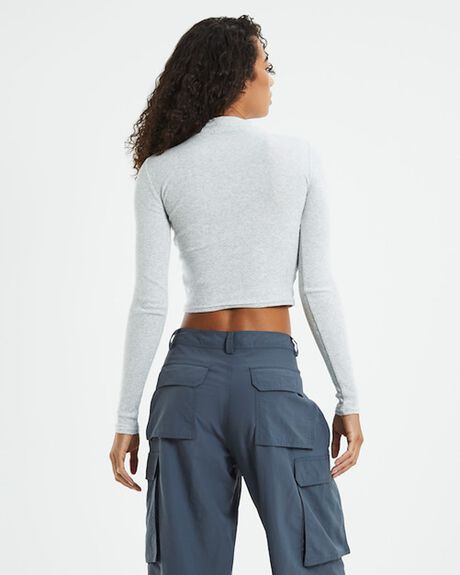 SKIVVY GREY WOMENS CLOTHING GENERAL PANTS CO. BASICS TEES - 23051800021