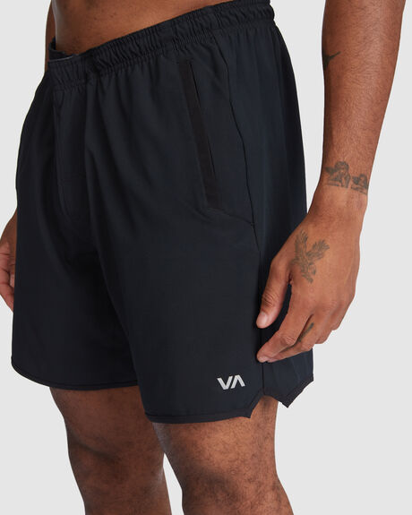 BLACK MENS CLOTHING RVCA SHORTS - V201TRYS-BLK