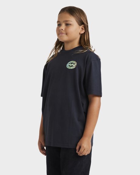 DARK NAVY KIDS YOUTH BOYS BILLABONG T-SHIRTS + SINGLETS - UBBZT00294-KTW0