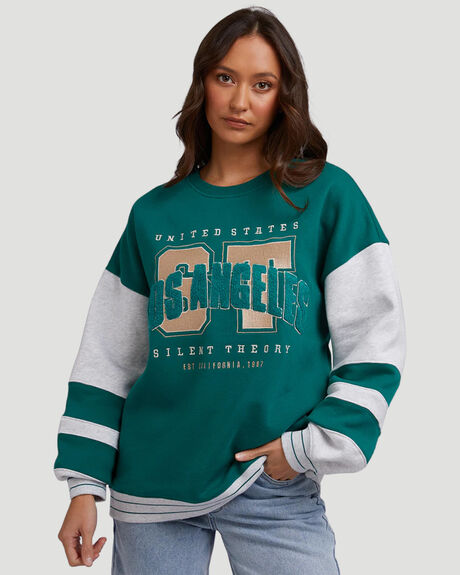 BOTTLE GREEN WOMENS CLOTHING SILENT THEORY JUMPERS - 6036005.BGRN