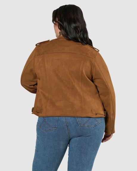 TAN WOMENS CLOTHING THE POETIC GYPSY COATS + JACKETS - CPAW24205001-10