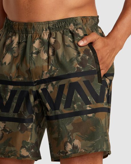 FLORAL CAMO MENS CLOTHING RVCA SHORTS - AVYWS00363-TLD7