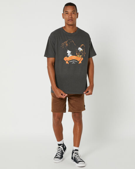WASHED BLACK MENS CLOTHING SILENT THEORY GRAPHIC TEES - 4004004WBLK