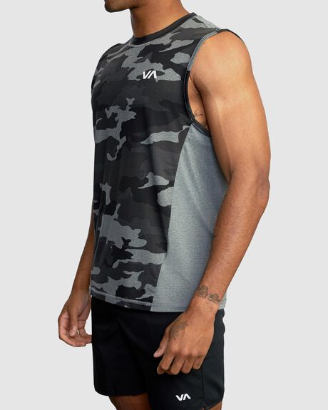CAMO MENS CLOTHING RVCA SINGLETS + TANKS - AVYKT00170-CAM