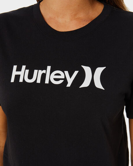 BLACK WOMENS CLOTHING HURLEY TEES - HAGTS21COH010