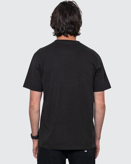 BLACK MENS CLOTHING JS INDUSTRIES GRAPHIC TEES - JSCTT1