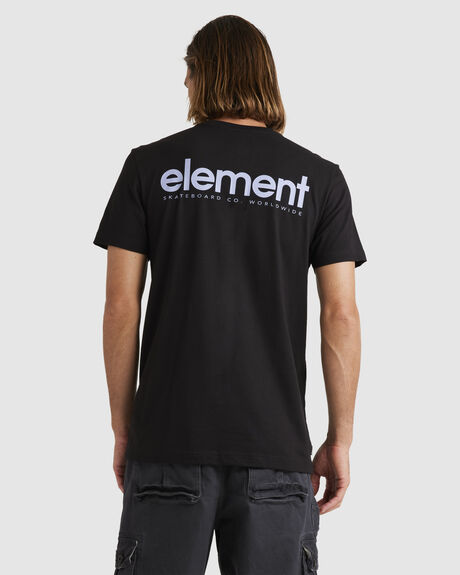FLINT BLACK MENS CLOTHING ELEMENT T-SHIRTS + SINGLETS - ULYZT00196-FBK