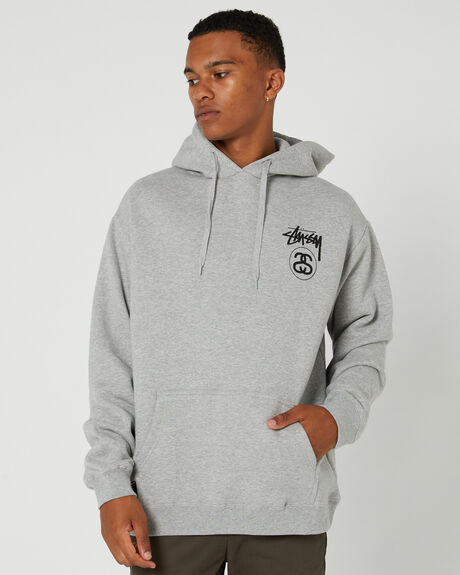 STRONG GREY MARLE MENS CLOTHING STUSSY HOODIES - ST035202MARLE