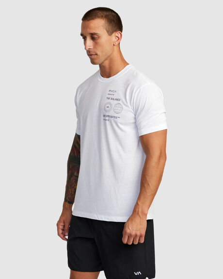 WHITE MENS CLOTHING RVCA GRAPHIC TEES - AVYZT01534-WHT