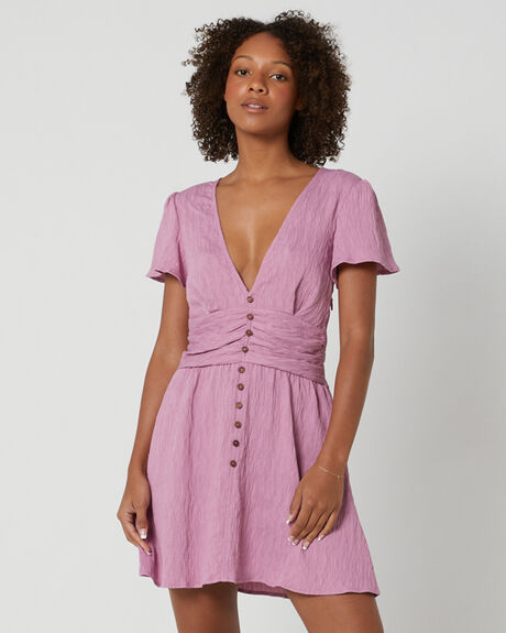 MAGENTA WOMENS CLOTHING LOST IN LUNAR DRESSES - L2448-MAG