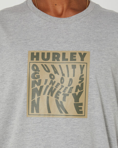DARK GREY HEATHER MENS CLOTHING HURLEY GRAPHIC TEES - AMTS23Q1PAH063