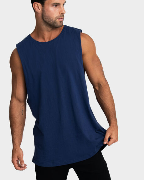 BLUE MENS CLOTHING ONEBYONE SINGLETS + TANKS - OBO-1036-S
