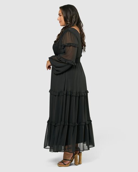 BLACK WOMENS CLOTHING THE POETIC GYPSY DRESSES - CPAW24218001-10