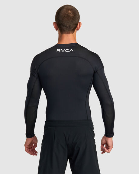 BLACK SURF MENS RVCA RASHVESTS - AVYWR00135-BLK