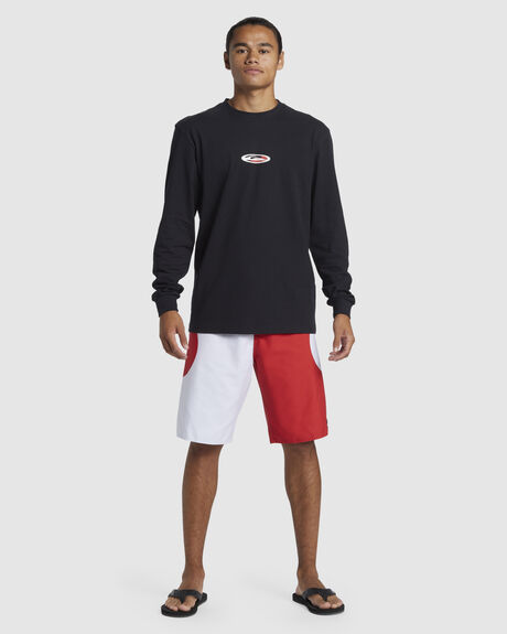 BLACK MENS CLOTHING QUIKSILVER T-SHIRTS + SINGLETS - AQYZT09976-KVJ0