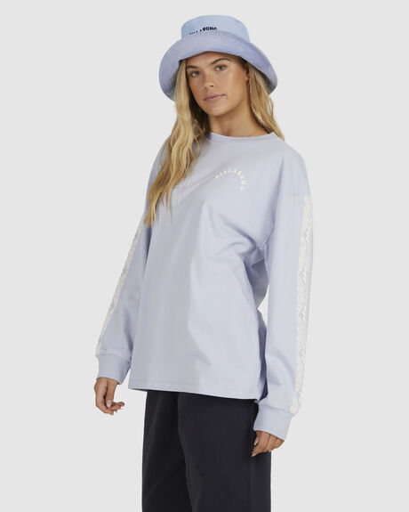 CLOUD BLUE WOMENS CLOTHING BILLABONG TEES - UBJZT00263-BZK0