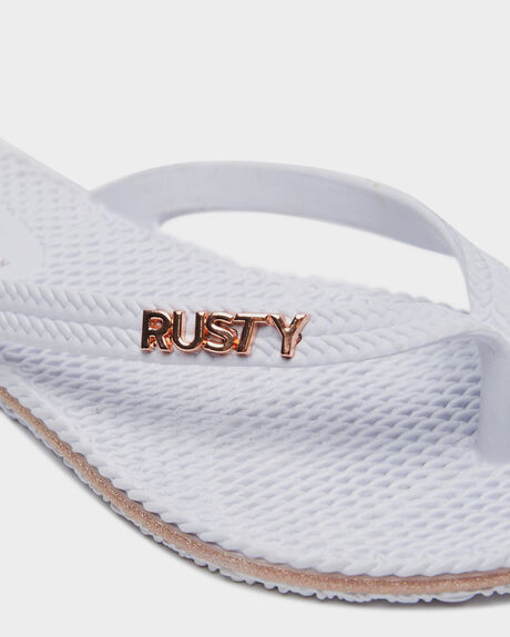 WHITE ROSE GOLD WOMENS FOOTWEAR RUSTY THONGS - FOL0125-WRG