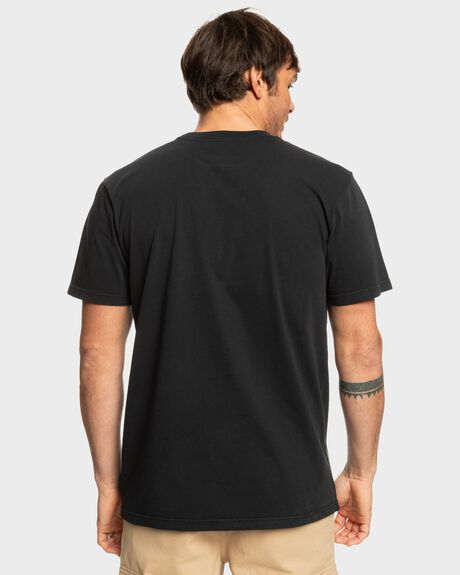 BLACK MENS CLOTHING QUIKSILVER T-SHIRTS + SINGLETS - UQYZT05484-KVJ0
