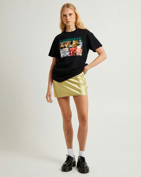 BLACK WOMENS CLOTHING INSIGHT T-SHIRTS + SINGLETS - INWW24359-BLK-XXS