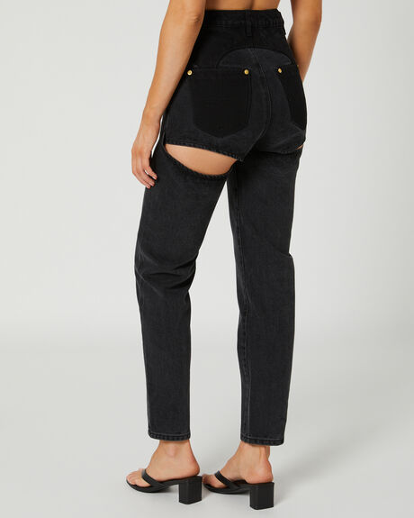 BLACK VINTAGE WASH WOMENS CLOTHING JGR AND STN JEANS - JSB023BLKV