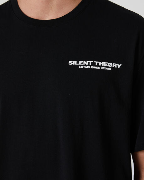 BLACK MENS CLOTHING SILENT THEORY T-SHIRTS + SINGLETS - 40X0114.BLK