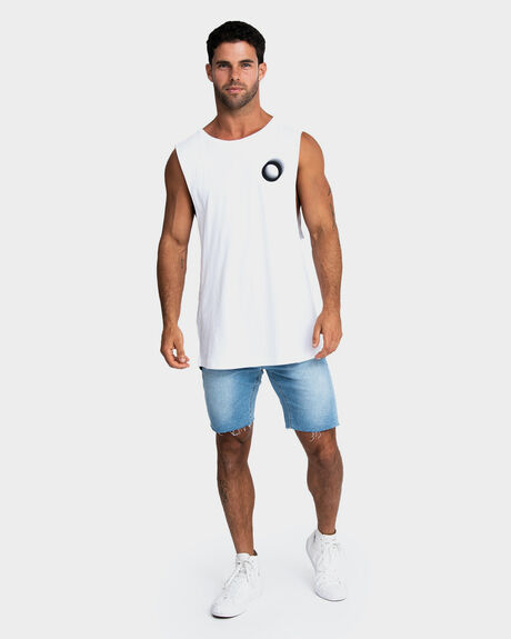 WHITE MENS CLOTHING ONEBYONE SINGLETS + TANKS - OBO-1026-S