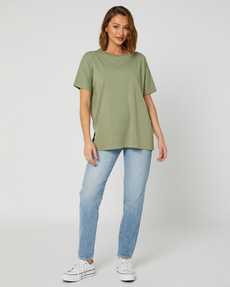OLIVE WOMENS CLOTHING SWELL TEES - S8224001OLV