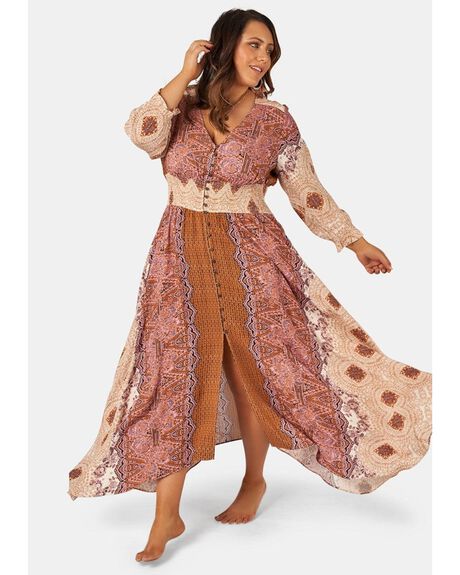 PAISLEY PRINT WOMENS CLOTHING THE POETIC GYPSY DRESSES - CPSS19509001-10
