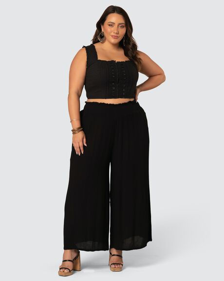 BLACK WOMENS CLOTHING THE POETIC GYPSY PANTS - CPAW23655001-10